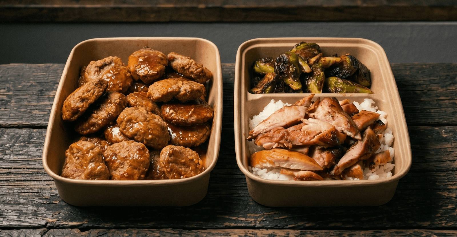 Huli huli chicken and baked pasta with turkey meatballs from Meals to Heal