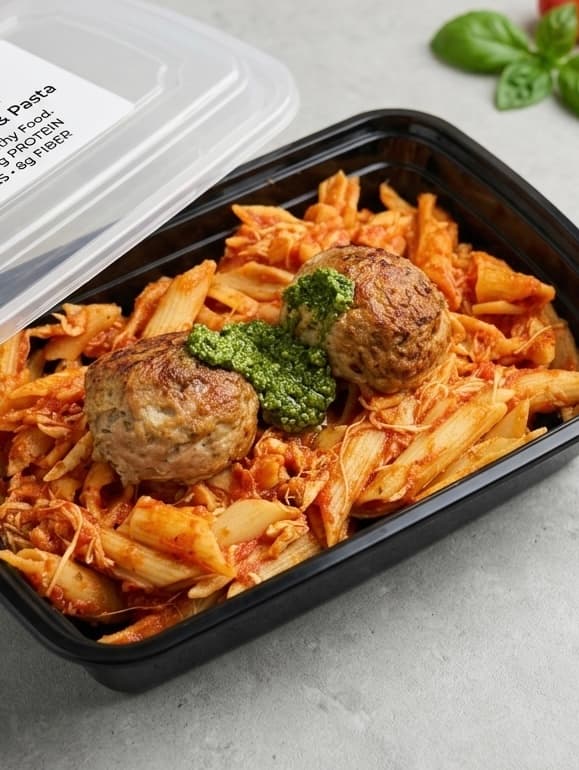 Baked Pasta with Turkey Meatballs